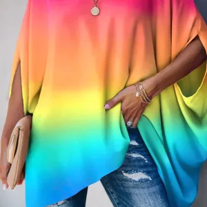 Chemisier tunique ample léger pour femmes avec col en V - Parfait pour des tenues d'été décontractées et élégantes