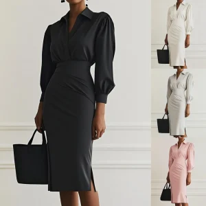 Robe Chic Femme – Style Uni et Élégant