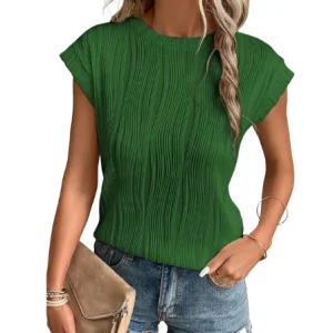 Top plissé élégant pour femmes - Chemisier élégant pour un look sophistiqué
