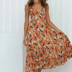 Robe Belinda élégante et frappante, aux couleurs vibrantes