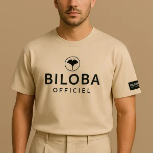 T-shirt Signature Beige – BILOBA OFFICIEL