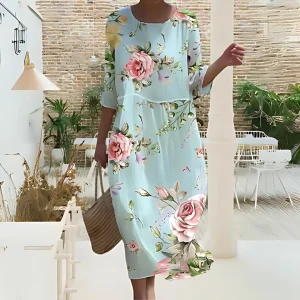 Chic et Élégante Robe Midi pour Femmes - Fluide, Légère et Parfaite pour Toutes les Saisons