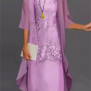 Robe deux pièces en mousseline chic et élégante pour un look sophistiqué