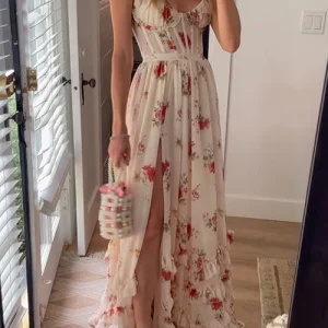 Yuna™ – Robe longue à fleurs avec une élégance romantique et naturelle