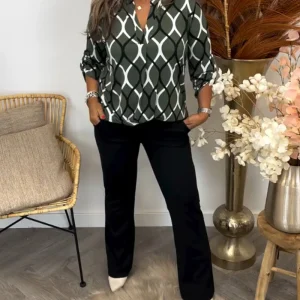 Élise | Blouse Imprimé Graphique