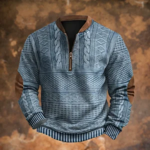 Jürgen – Pull en tricot avec détail de fermeture éclair