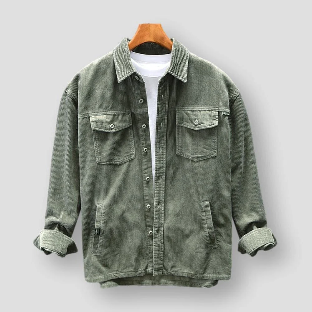 Chemise décontractée à manches longues pour hommes au style rétro élégante – Image 3