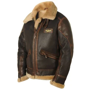 Pilote Élégant – Veste masculine en cuir, coupe moderne et intemporelle