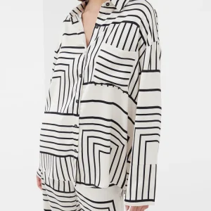 Ensemble Satin Femme – Chemise Courte Imprimée