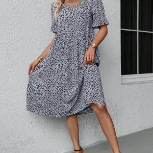 Robe Élégante à Motif Floral - Légère et Respirante pour un Confort Sophistiqué