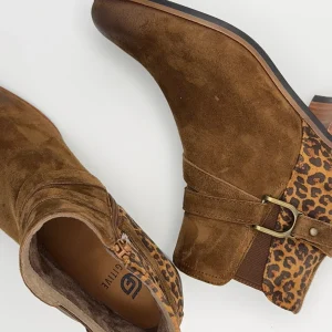 Boots camel et  léopard Radion chez Fugitive