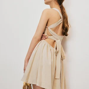 Robe courte nouée croisée