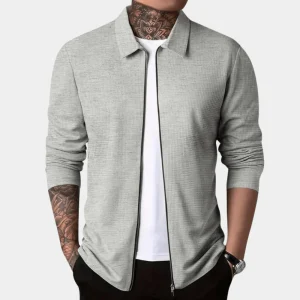 Chemise décontractée légère pour hommes - Manche longue respirante à boutons
