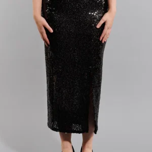 jupe noire à paillettes