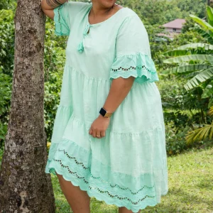 Robe Pour Femme en Viscose Vert D'Eau