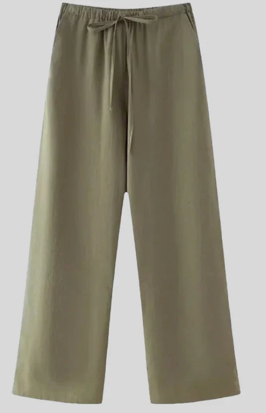 Capucine | Ensemble Kimono Ceinturé et Pantalon Large en Lin pour Femmes – Image 6