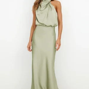 Lydia | Robe longue à col halter