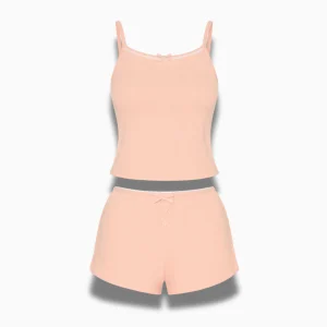 Ensemble Pyjama Femme Été – Col V & Short Fluide Respirant