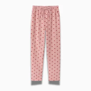 Pantalon Pyjama Femme Coton – Motif, Taille Élastique