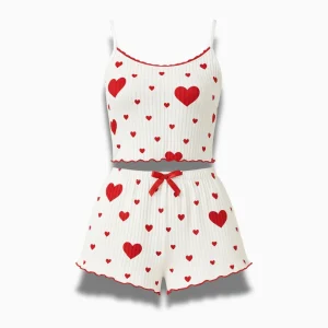 ensemble pyjama femme coeur