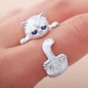 Bague Chaton Ajustable en Argent Sterling 925