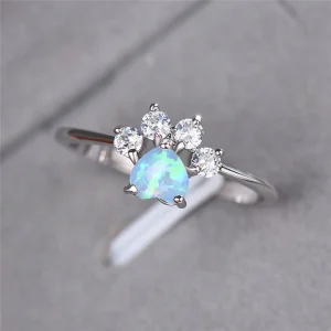 Bague en Opale et Zircon