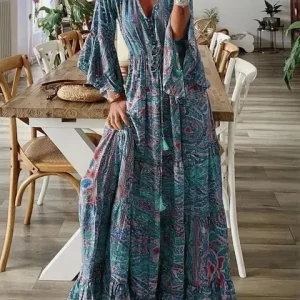 Robe longue chic et bohème - Kristen pour un look élégant et estival
