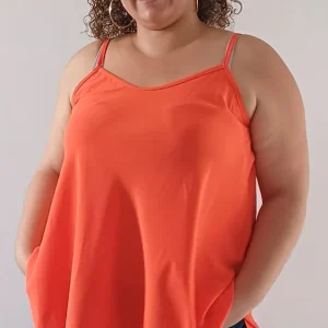 Débardeur Long Fluide Orange