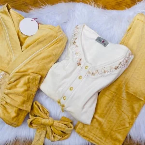 3 pièces en velours de haute qualité