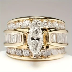 Bague Dorée Brillante