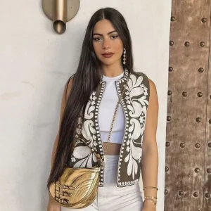 Top Femme à Fleurs Brodées – Style Bandeau Sans Bretelles
