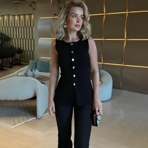 Gilet Femme Élégant – Style Artistique Rétro