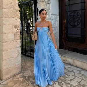 Robe Maxi Femme – Tube, Taille Haute & Évasée