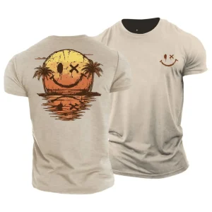 Éliott | T-shirt d'été avec motif Smiley et design artistique pour hommes