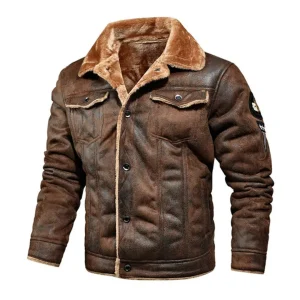 Noxar - Veste en Cuir Chaude et Polyvalente