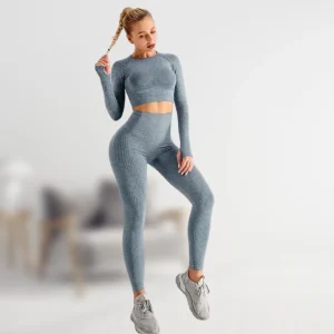 Ensemble de vêtements de sport pour femmes - Top 5 pièces et legging de sport avec taille haute pour une liberté de mouvement optimale