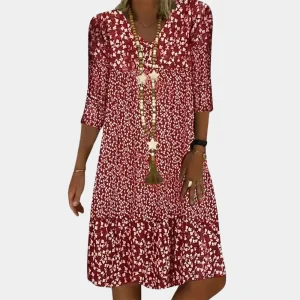 Marie - Robe midi élégante et stylée pour les soirées d'été Mesdames