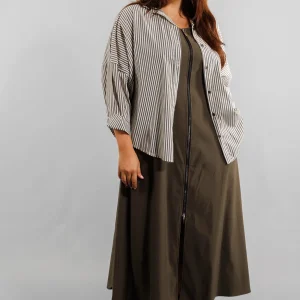 Chemise à rayures Grande Taille