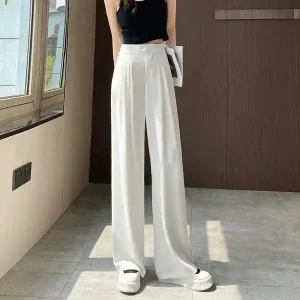 Pantalon souple à jambe large pour femmes, pour un confort quotidien - pantalon stylé et élégant pour les occasions décontractées et formelles