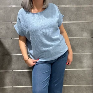 Tee-shirt gaze de coton Cory