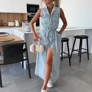 Isabelle | Robe longue en jean