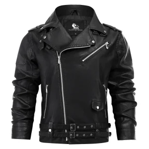 Élégance Cuir – Veste en cuir souple, idéale pour un style intemporel et chic.