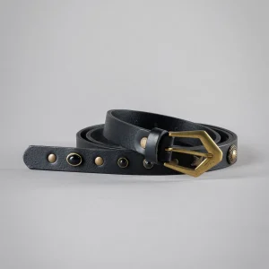 Ceinture noire en cuir