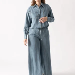 Jean évasé avec coulisse