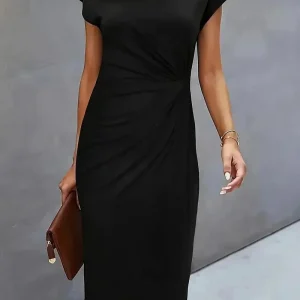 Robe élégante et stylée à col rond - Parfaite pour les femmes