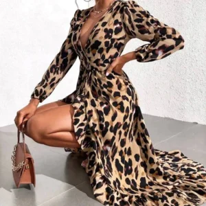 Robe élégante à col en V Sandra pour un look stylé