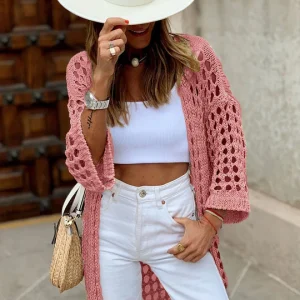 Elegant Crochet Ladies Cardigan - Talia pour un look élégant