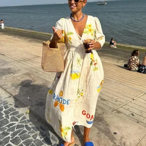 Robe d'été élégante à imprimé floral pour femmes