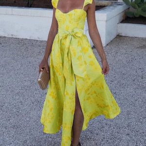 Robe à manches papillon imprimée - Légère, idéale pour toutes les saisons, élégante et tendance
