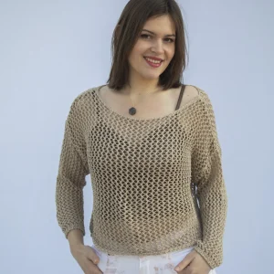 gilet en maille ajourée